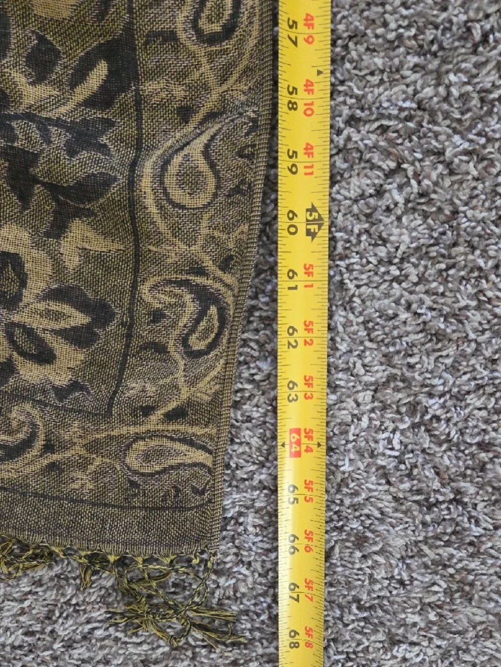 Paisley & Floral Woven Fringe Scarf